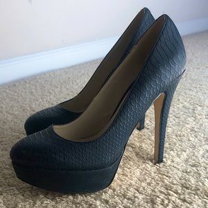 Aldo black platform pumps